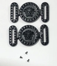 Versace VE 4361 VE 4391 VE 4451 VE 4480U Black Matte Crystals Side Logo LIMITED