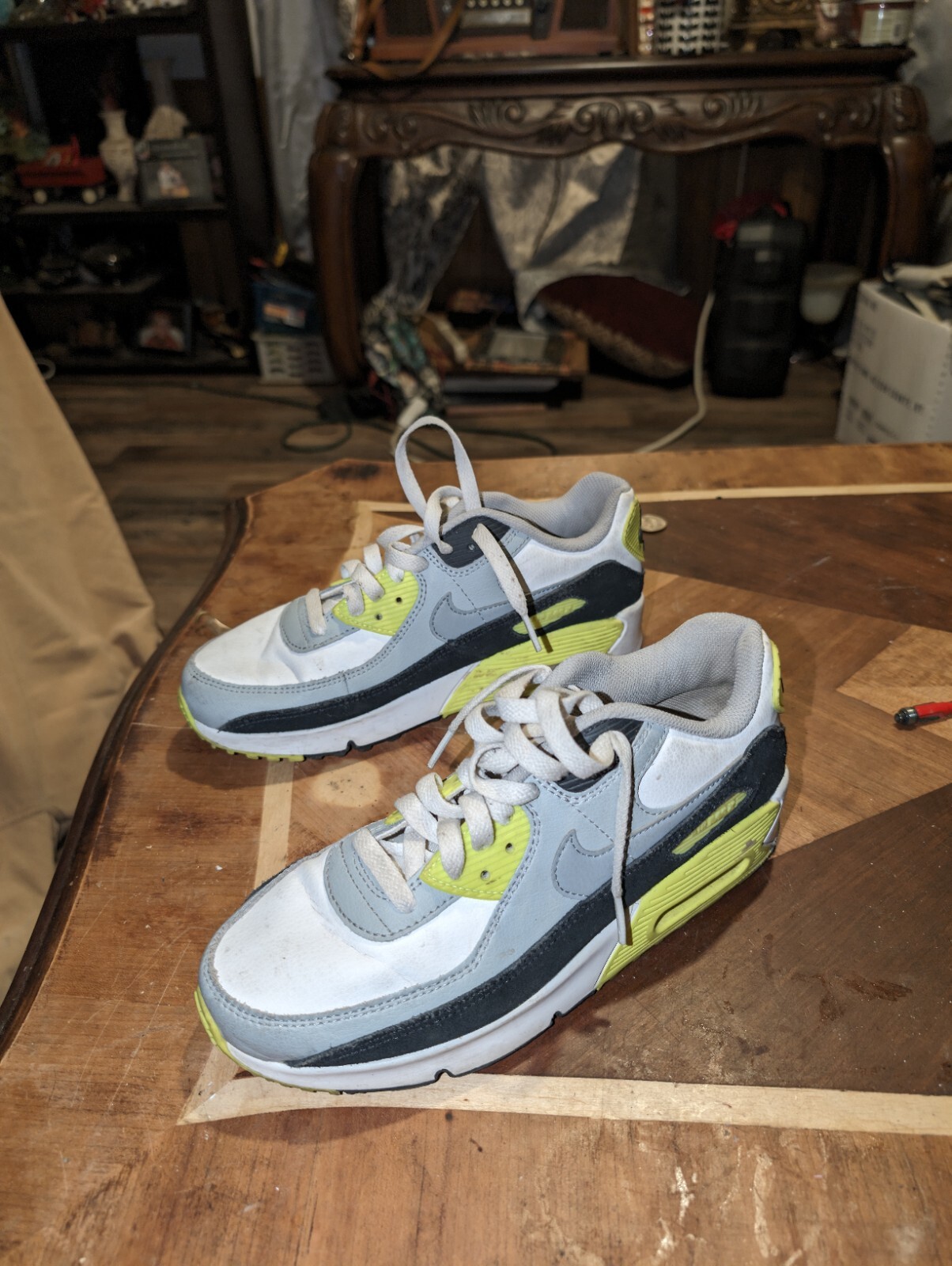 SAOLA Scarpe da ginnastica Nike Air Max LTD taglia Youth 6 Y (307740 146) bianco grigio fluo blu navy