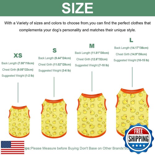 Dog Shirt Vest Dog Clothes for Small Dogs Boy Girl Stretchy Summer Puppy T-Sh - Picture 5 of 5