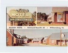 Postcard Raleigh Motel Williamsburg Virginia USA
