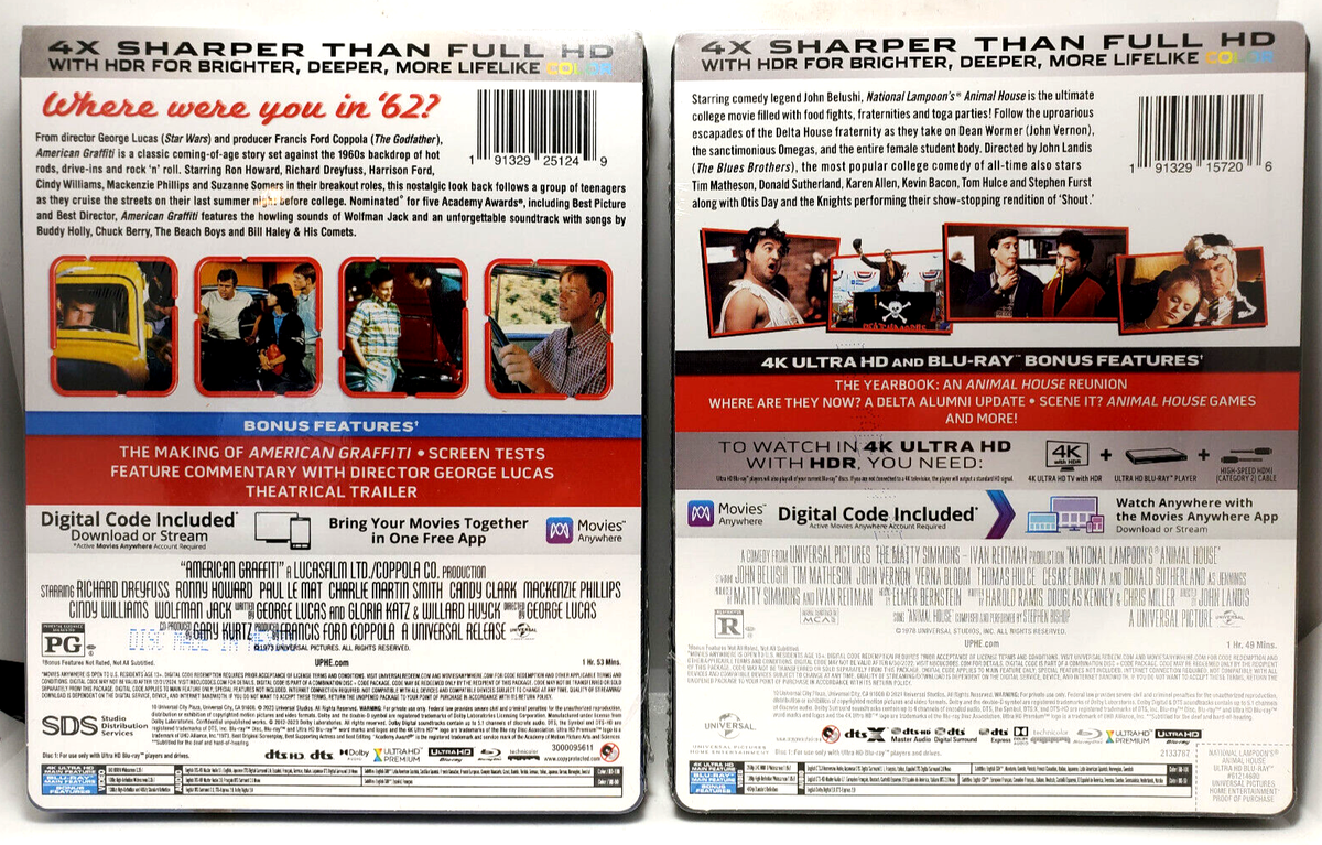 Animal House 4k スチールブック　スペシャル版　イギリス版 Amazon.com: National Lampoon's Animal House - Limited Edition