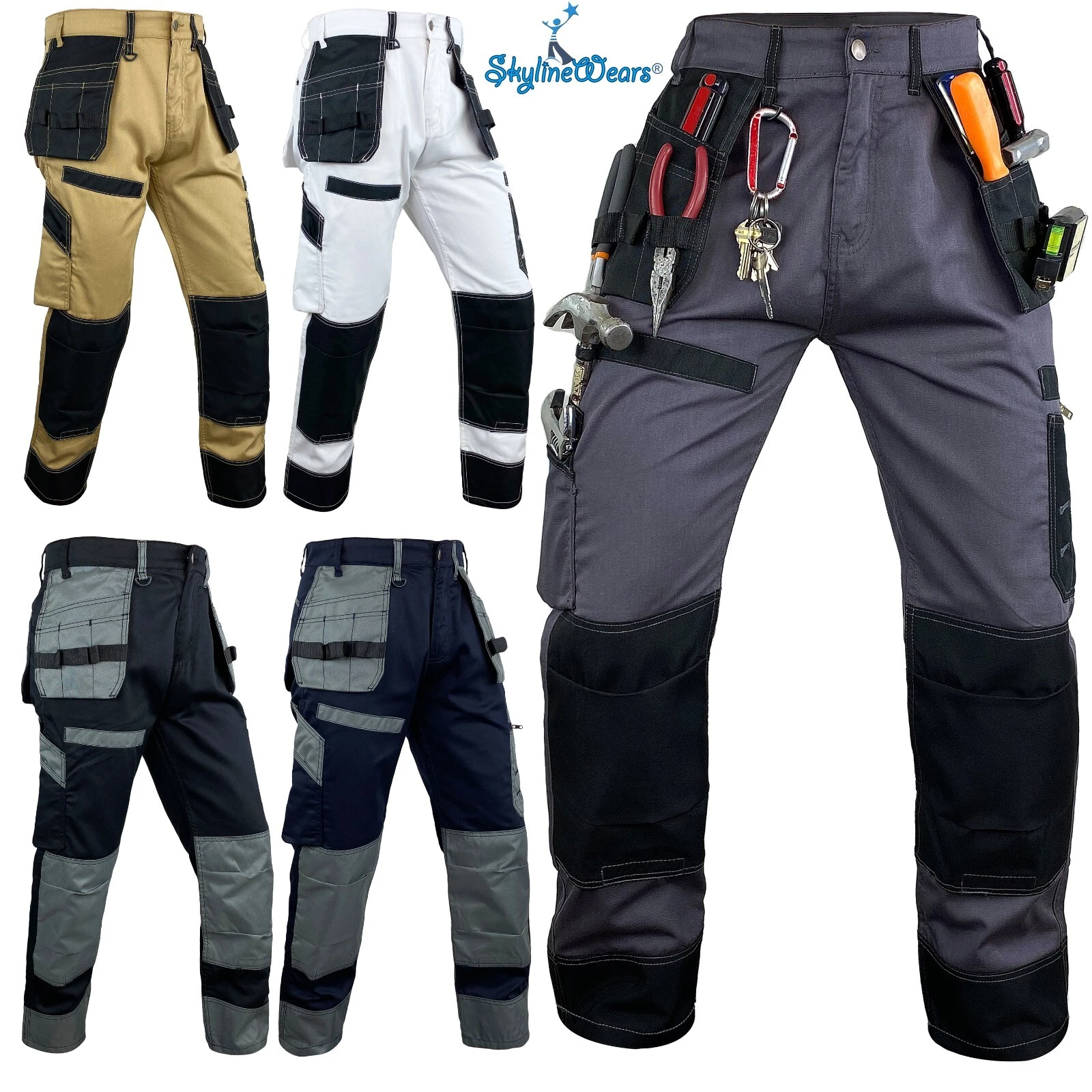 Heavy Duty Mens Cargo Work Pants Tactical Utility Trouser With Knee Pads Pockets
Opens in a new wind