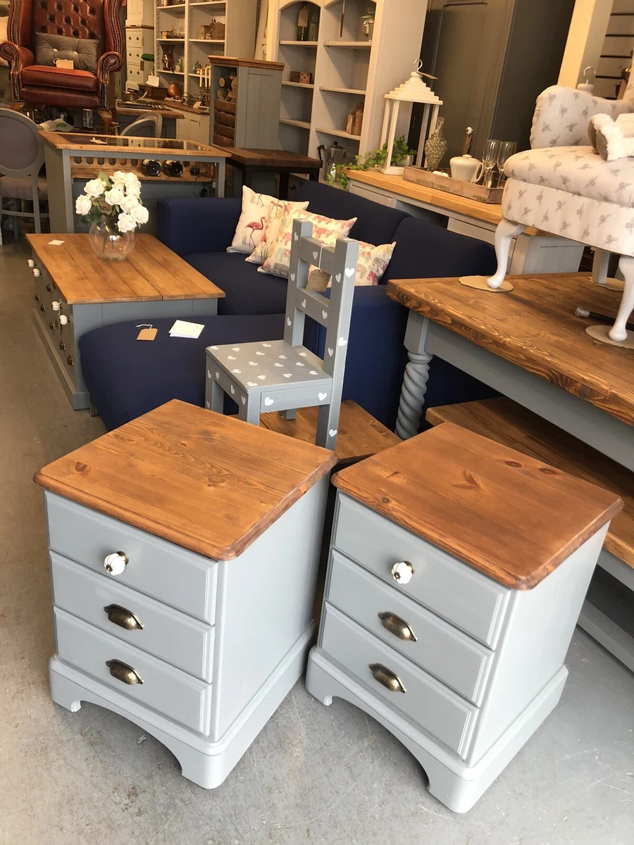 2 Ducal Pine Bedside Cabinets 3 Drawer pair 100s Furniture Listed Kent Showroom