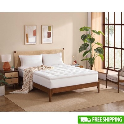 Ultra Plush Mattress Topper Twin Pillow Top Microban Comfort Machine Washable US