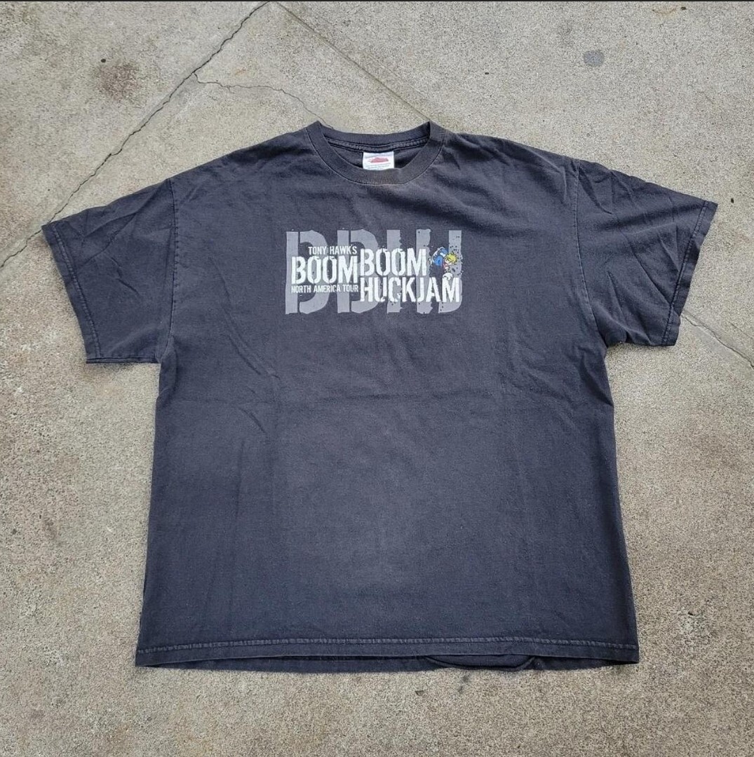 Vintage Y2k Tony Hawk's Boom Boom Huck Jam Skate T-Shirt Sz XL