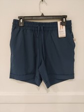NWT Mondetta Women's Active Drawstring Walking Shorts Ocean Size M 45 3HL217