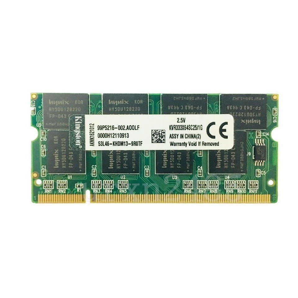 1Go Module Sony VAIO DDR/DDR1 PC2100/PC2700 SODIMM Laptop/Notebook RAM Memory FR - Photo 2/4