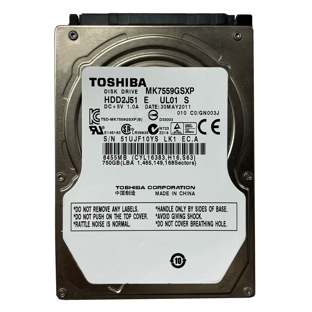 Toshiba 750GB MK7559GSXP 5400 RPM SATA 2.5 Toshiba 750GB MK7559GSXP 5400 RPM SATA 2.5