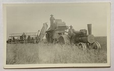 Vintage Townsend Oil Tractor Black White Photograph Farming Steam Engine