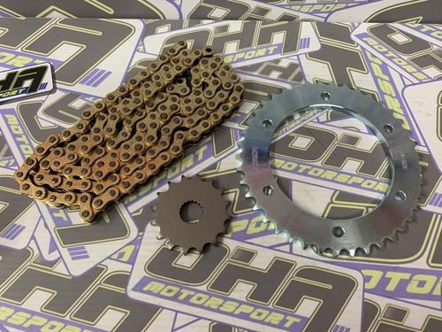 Heavy Duty Black Chain & Sprocket Kit For Lexmoto ZSB 125 SK125-8 (CPL CSK 180)
