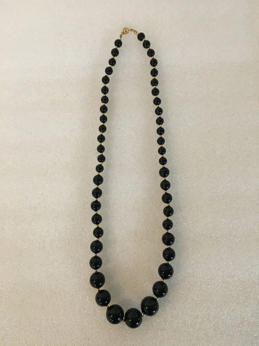Necklace black beads sale
