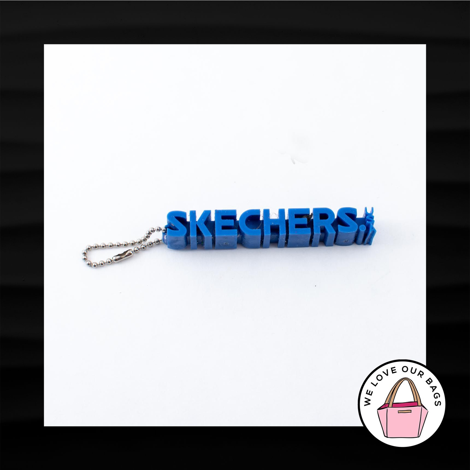 VINTAGE SKECHERS BLUE RUBBER SILICONE BALL CHAIN FOB BAG SHOE CHARM KEYCHAIN TAG eBay