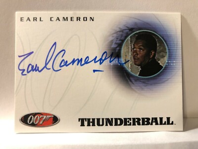 EARL CAMERON (1917-2020) SIGNED JAMES BOND 007 TRADING CARD RITTENHOUSE A59