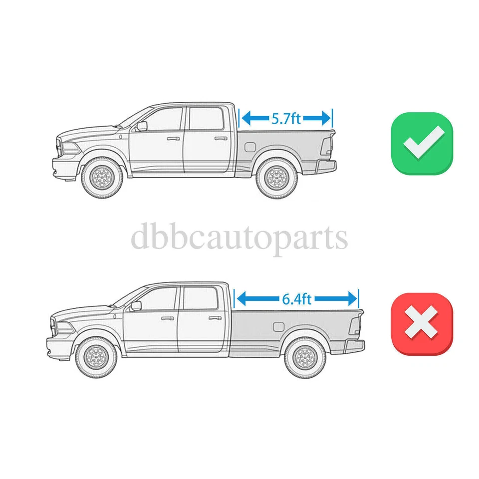 3Fold Hard Truck Bed Tonneau Cover W/LED 5.7ft 400LB For Dodge Ram1500 2009-2025 Foto 3 de 4