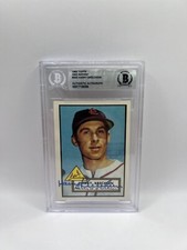 Harry Brecheen Signed 1983 Topps 1952 Reprint #263 Beckett Auto