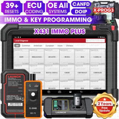 2026 LAUNCH X431 IMMO PLUS PAD VII Key Programming Car Diagnostic Tool ECU Clone