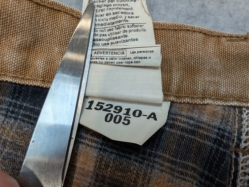 Carhartt Dungaree Fit Cargohose Herren 34x30 braun gefüttert 100% Baumwolle Workwear - Bild 15 von 15