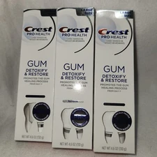 Crest Pro-Health Gum Detoxify & Restore Deep Clean Toothpaste 4.6 oz lot of 3