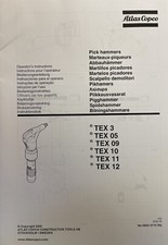 ATLAS COPCO TEX 3,05, 09, 10, 11, 12 Instrukcja obsługi