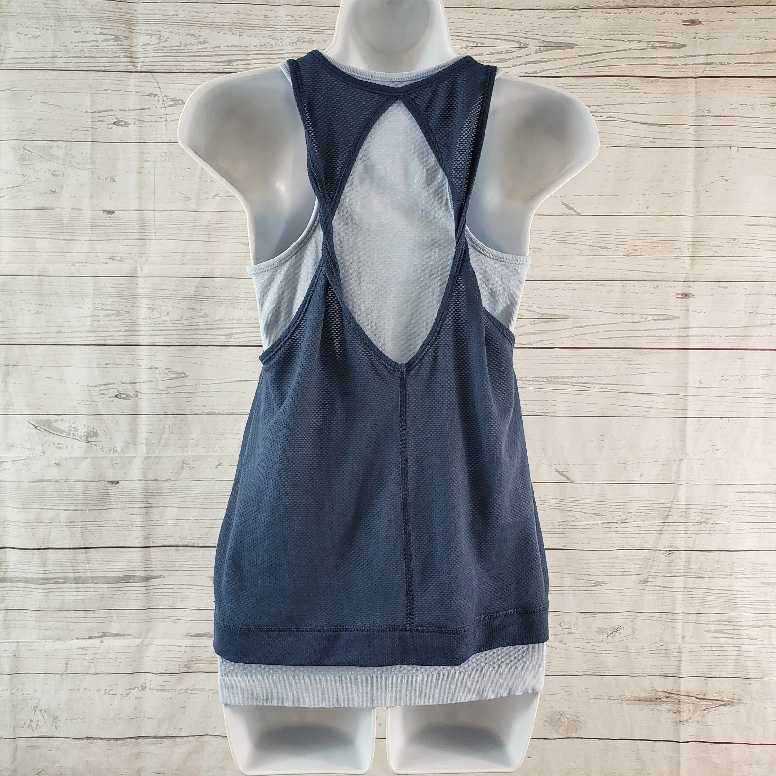 sweaty-betty layered scoop neck tank-top