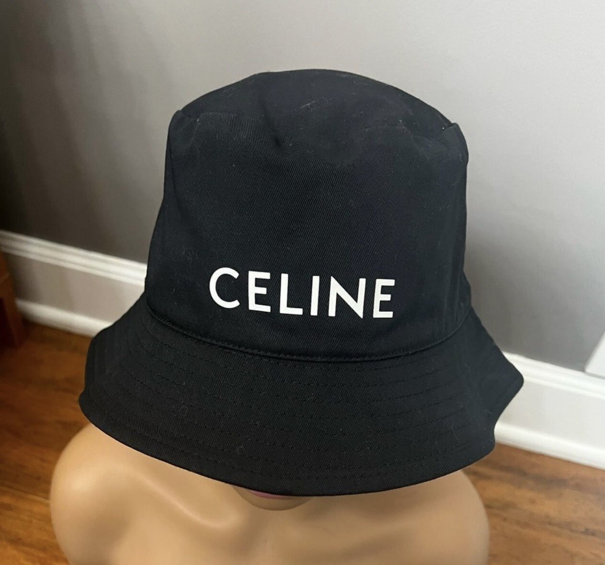 CELINE bucket hat bob hat logo hat cotton Black | eBay CELINE bucket hat bob hat logo hat cotton Black | eBay