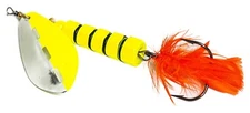 Extreme Fishing Exact Giga 1oz FluoYellow/SFluoYell Spinner Musky, Trout, Salmon