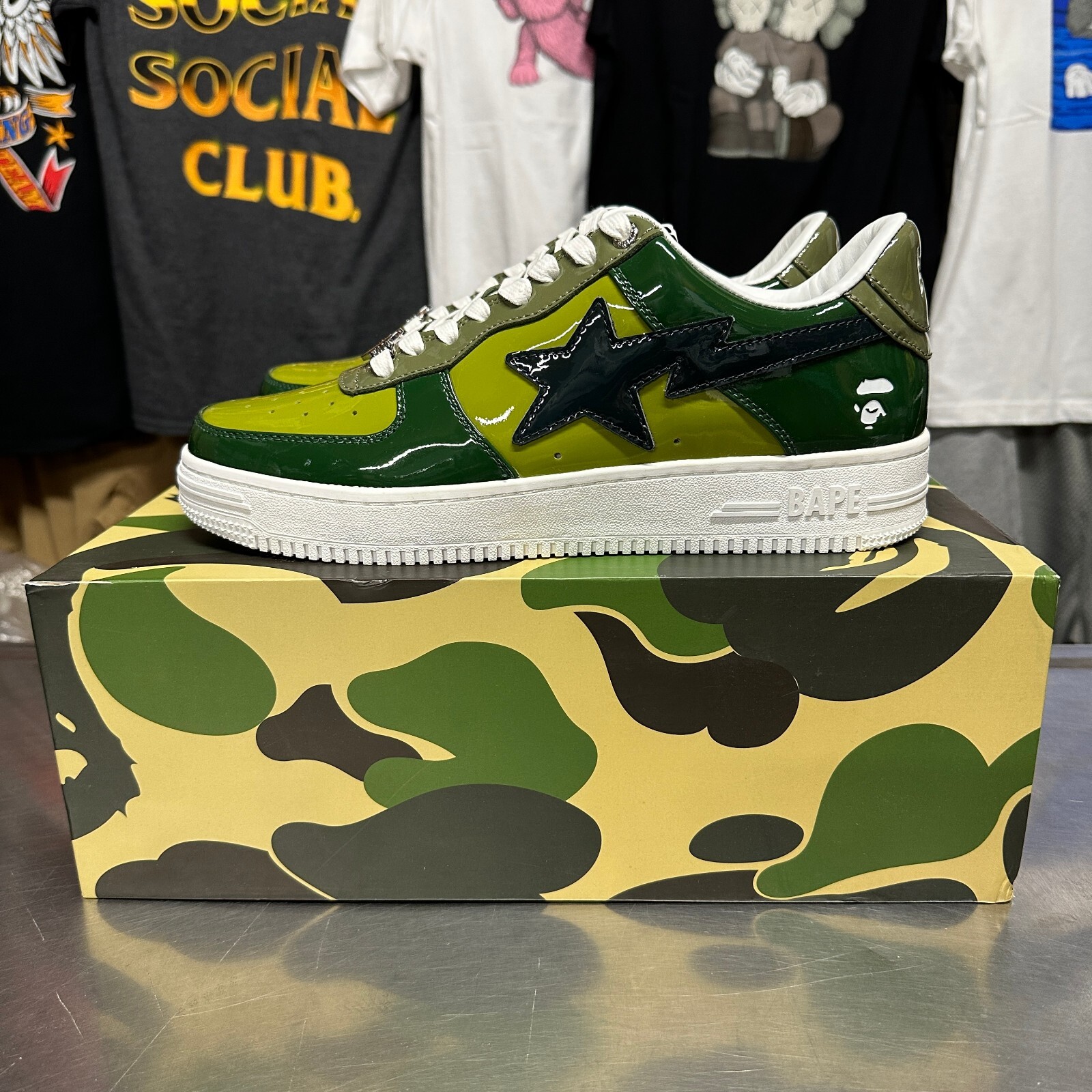 Bape Bapesta Low Color Combo Green Combo Size 10 11 | eBay