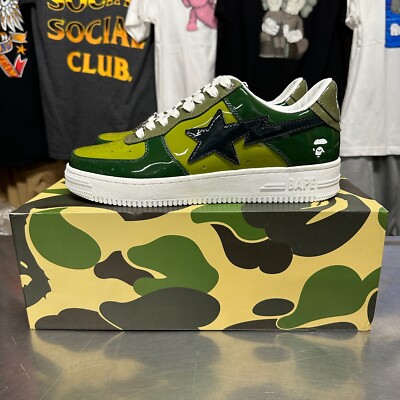 Bape Bapesta Low Color Combo Green Combo Size 10 11