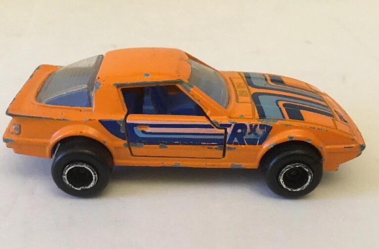 Coche deportivo vintage Majorette naranja MAZDA RX7 diecast escala 1/56 No. 257 Francia Foto 4 de 4