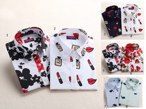 camicia con rossetti