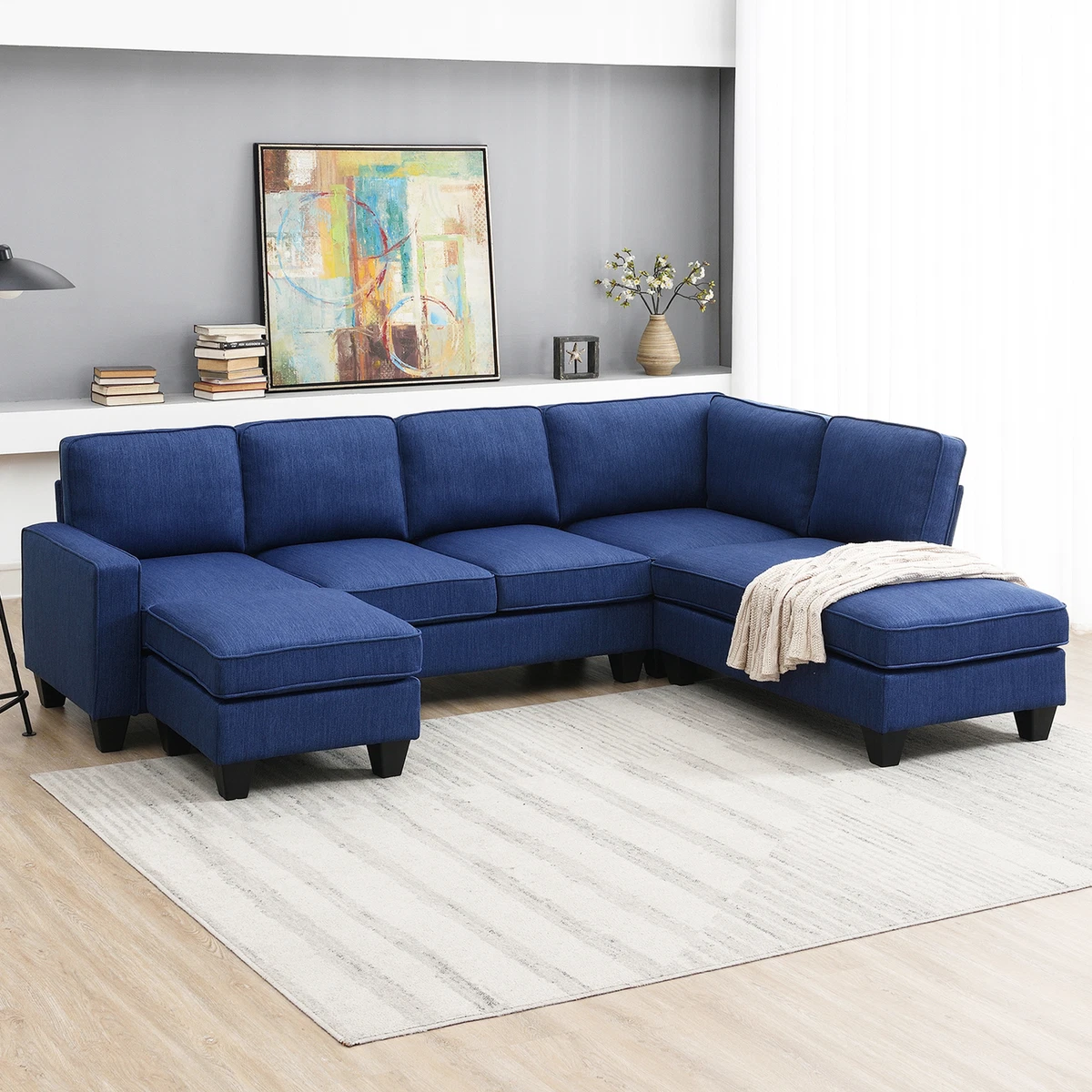7 seat sectional cheap sofa with chaise