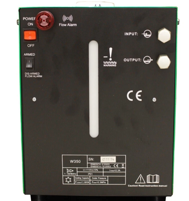 Enfriador W350 para soldador Miller TIG 110 V antorcha refrigeración por agua flujo alarma enfriador Foto 3 de 4