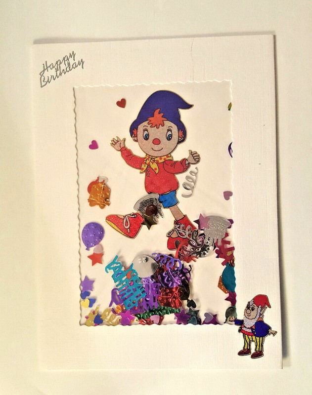 NODDY Birthday Card UK Classic Cartoon  & Books SPARKLE INSERTS L@@K