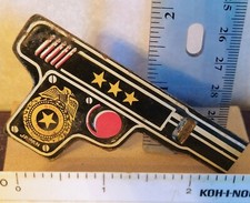 REDUCED- Original Vin. 1980 Fair Prize, Whistle Clicker, Tin Litho Deputy Police