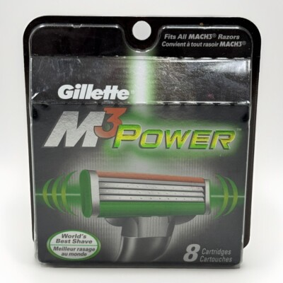 gillette m3 power 8 total cartridges scuffed packaging