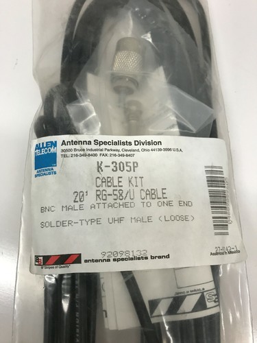Allen Telecom Modell K-305P Kabelset - 20' RG-58/U Kabel - Bild 2 von 3