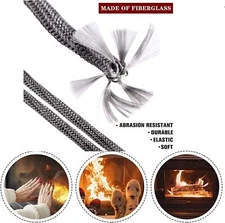  Indoor Graphite-Impregnated Fiberglass Gasket Rope High Temperature Stove Door 