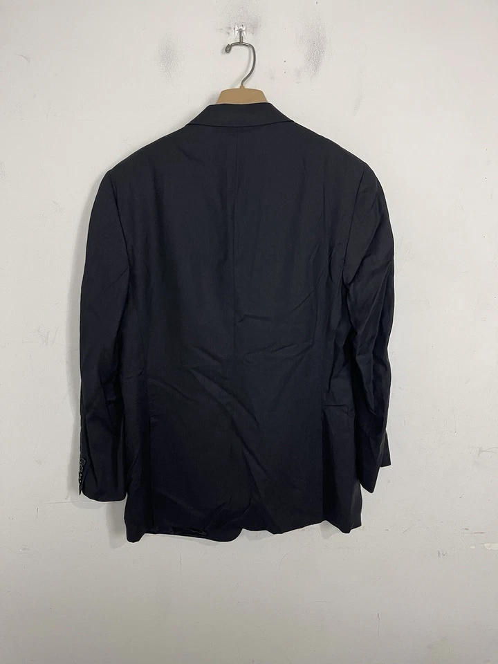 Canali Mens Blazer Jacket 52R Blue Striped Super 120s Wool Sport Coat Italy - Image 3 of 4