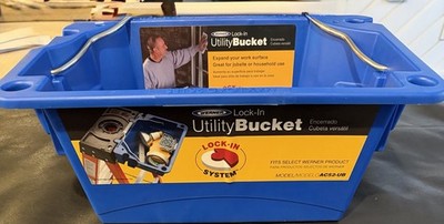 Werner Lock In Ladder Utility Bucket AC52-UB NEW Lock-in, Blue, Accessory