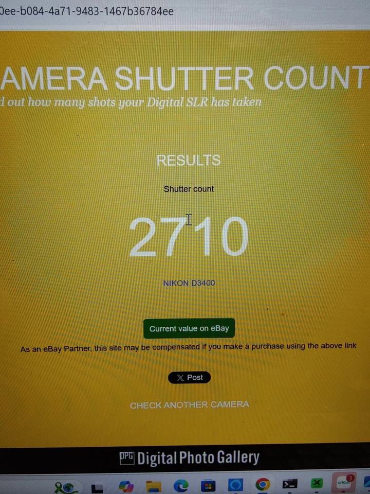 Nikon D3400 24.2 MP Digital SLR Camera Body Only [Top Mint] 2410 Shutter Count  - Image 2 of 4