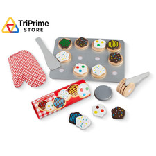 Melissa  Doug Slice  Bake Cookie Set with Wooden 13.3 x 10.45 x 3.35, Multi