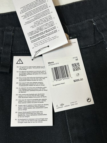 NEW Nike Air Jordan Men's Printed Twill Pants Black HF0045 010 Men's Size 32 - Picture 6 of 14