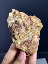 Natural Garnet and Needle Quartz Cluster on Matrix From Skardu Pakistan