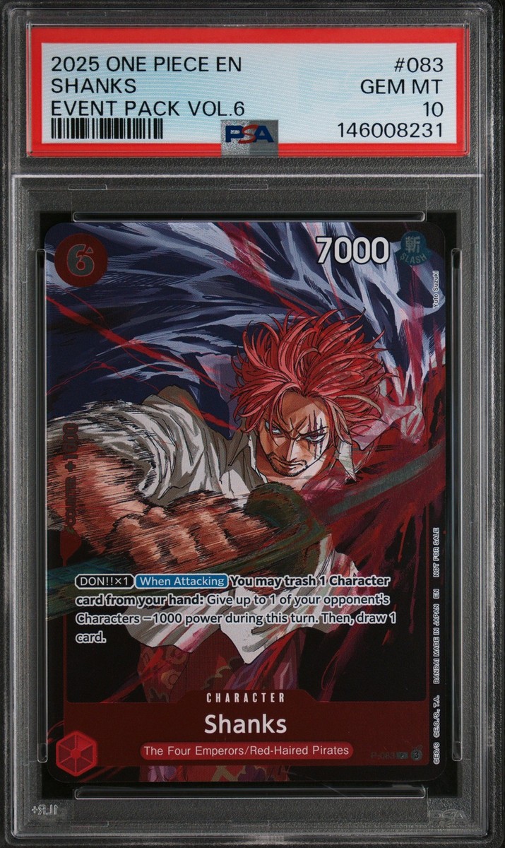Peakperformance onepiece　値下げ、画像追加 Shanks (Event Pack Vol. 6) P-083 One Piece Promotion Cards Foil