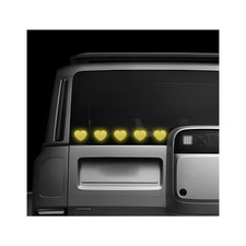 10PCS Heart Vinyl Decal for Car, High Intensity Reflective Heart Bumper Stick...