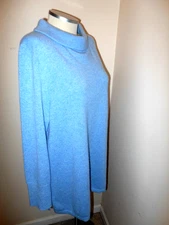TALBOTS CREW NECK CASHMERE SWEATER BLUE EXTRA EXTRA LARGE