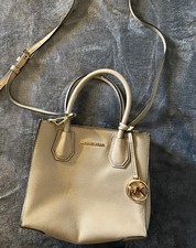 Michael Kors Beige Satchel Gold Tone Hardware...