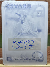 Topps Chrome Update AJ Smith-Shawver 1/1 Yellow Printing Plate RC Auto Braves