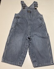 Vintage OshKosh B'gosh Hickory Stripe Overalls Size 18 Months
