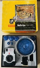 Vintage 1954-58 Kodak Brownie Bulls-Eye Camera w/ Flash Bulbs Accessories IN BOX